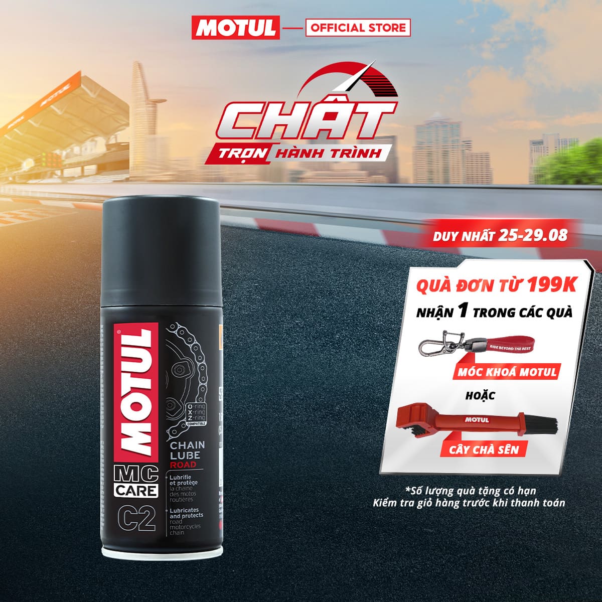 Xịt sên / xích motul c2 chain lube road 0.15l
