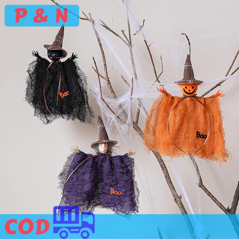 P&N Halloween Trang Trí Bí Ngô Ma Phù Thủy Búp Bê Mặt Dây Chuyền Ngôi Nhà Ma Ám Bên Đạo Cụ Halloween Trang Trí Thủ Công Cho Các Cửa Hàng Bên Thanh