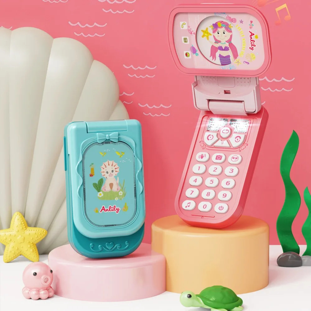 Hot selling 1Pc Children's Mobile Phones Toys Simulations Flip Covers Music Early Education For Boys And Girls Brinquedos Eletronicos
