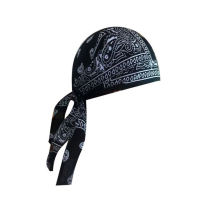 Adult Men Paisley Print Motorcycle Wrap Biker Hat Bandana Headscarf Skull Cap