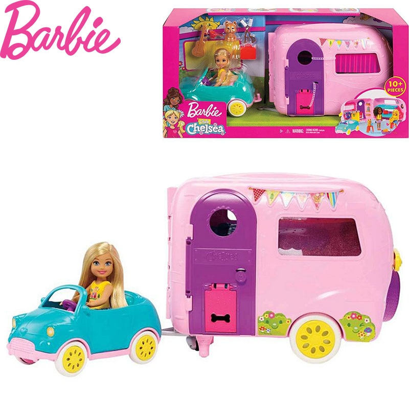 Barbie Câu lạc bộ gốc Chelsea Camper Girls Đồ chơi Búp bê hình người và xe