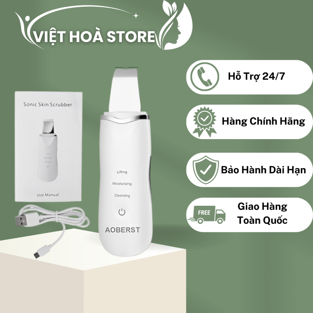 Máy cà sủi da đẩy mụn và tẩy tế bào chết ultrasonic shovel beauty star cao cấp