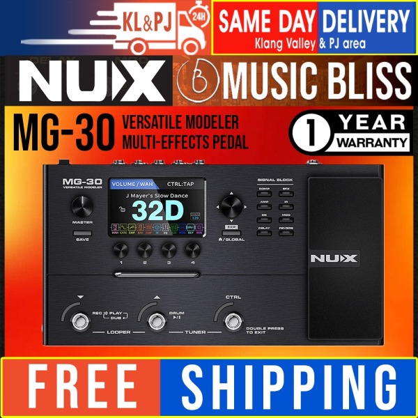 NUX MG-30 Versatile Modeler Multi-Effects Pedal (MG30) Malaysia