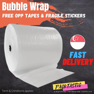 91m/30m/20m/10m Bubble Wrap [FREE OPP TAPES & FRAGILE STICKERS] Bubble Packaging Material Direct Singapore Manufacturer | Bubblewrap | Clingwrap | Plasticwrap | Cling Wrap | Plastic Wrap | Bubble Roll