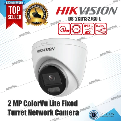 Hikvision DS-2CD1327G0-L 2 MP ColorVu Lite Fixed Turret Network Camera Colored CCTV