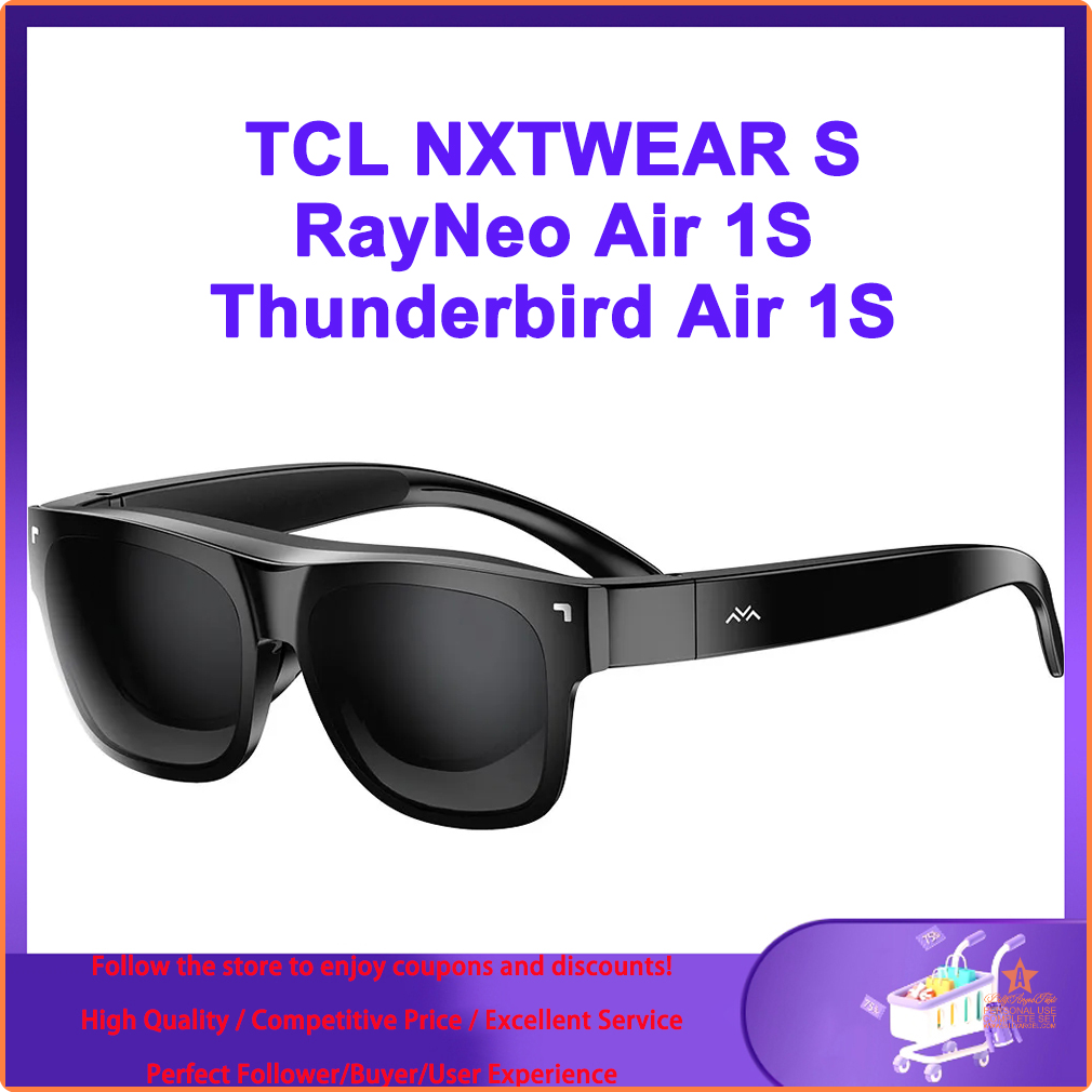 [op105] TCL NXTWEAR S / RayNeo Air 1S / Thunderbird Air 1S - Smart XR Glasses with Micro OLED Display 2D/3D Mode 130 Inch Giant Screen ราคา 20,707 บาท*ส่งฟรี