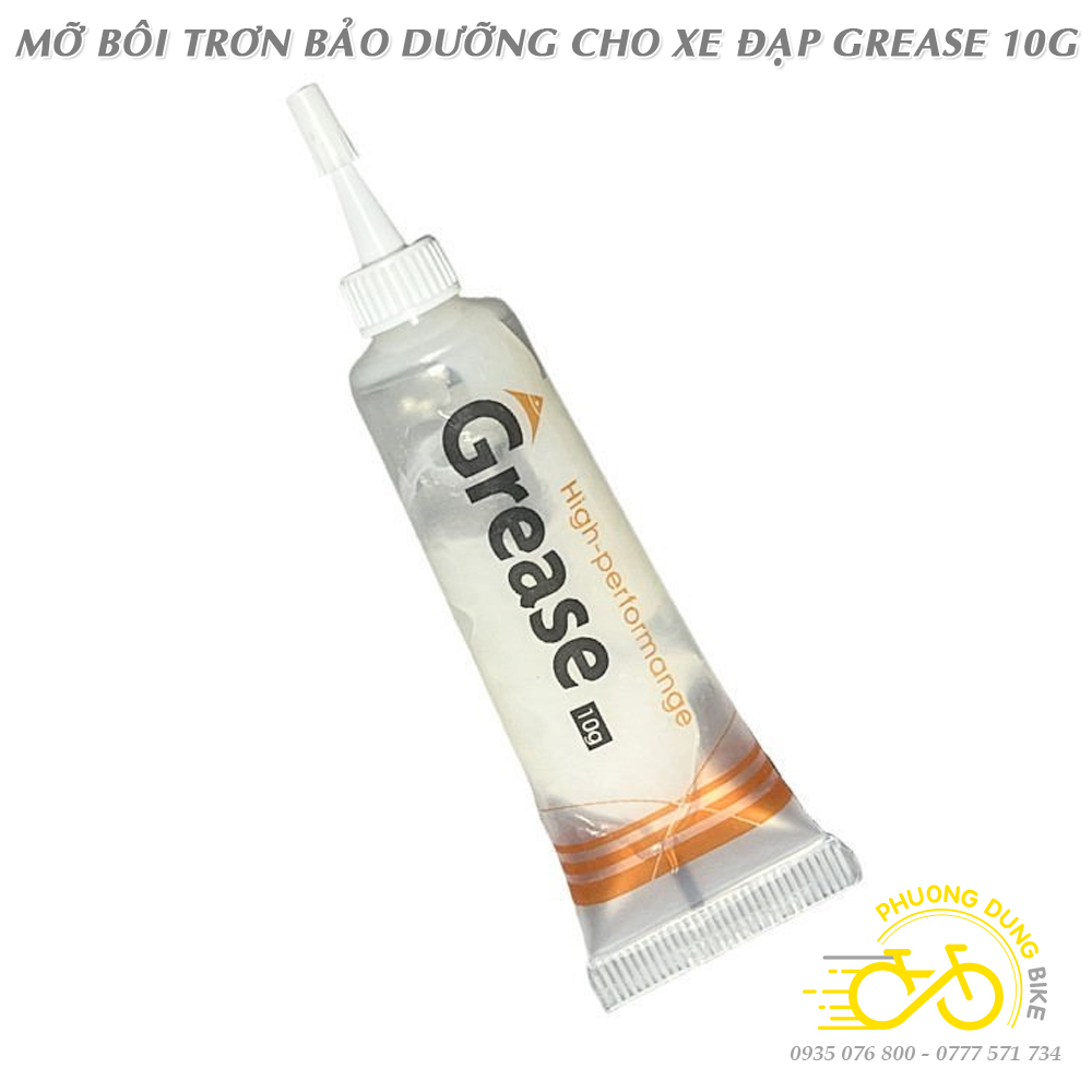 Mỡ bôi trơn bảo dưỡng cho cối líp Ratchet, Pawl hoặc vòng bi Ceramic xe đạp Grease 10G (Tuýp Trắng Cam)
