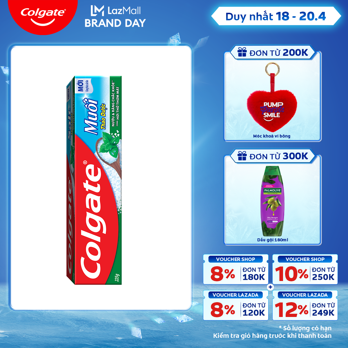 [Chỉ 18 - 20.4_Áp Voucher giảm đến 22%] Kem đánh răng Colgate bảo vệ nướu Muối Thảo Dược Herbal Salt 225g