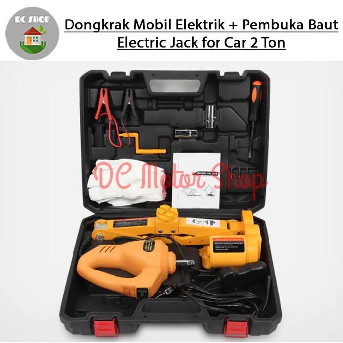 DONGKRAK MOBIL ELEKTRIK + PEMBUKA BAUT - ELECTRIC JACK FOR CAR 2 TON -BY LARISAN Harga 1,336,000 rupiah*Gratis Ongkir