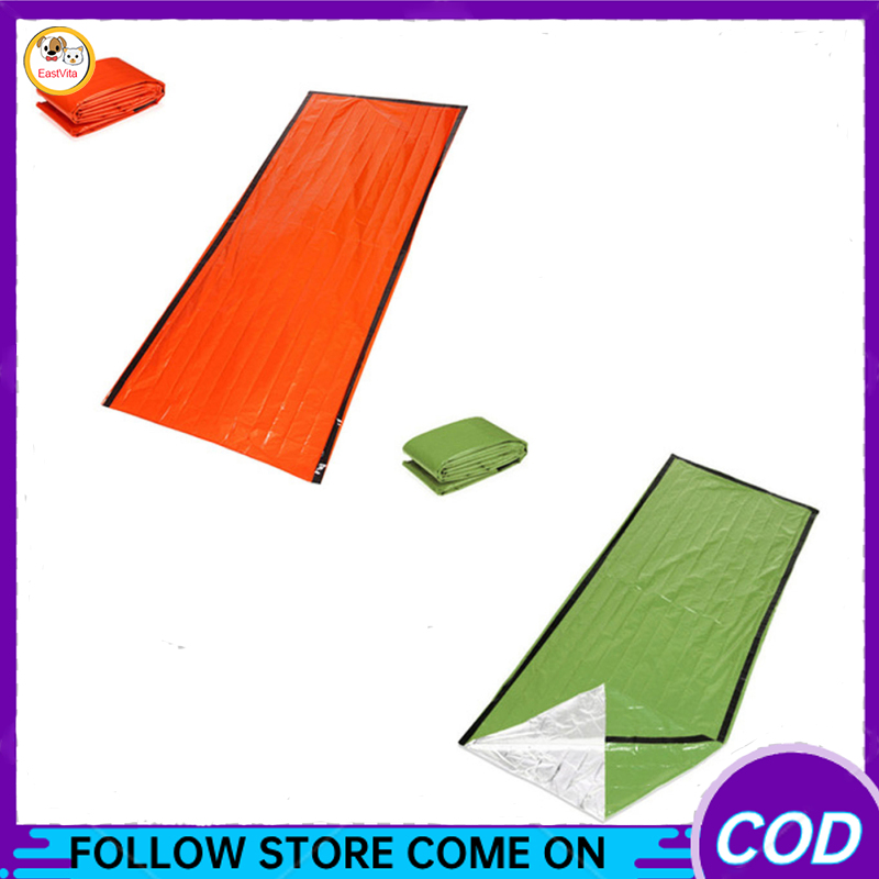 2pcs Túi ngủ dùng trong trường hợp khẩn cấp Trọng lượng nhẹ Survival Túi ngủ PE màng nhôm đồ tiếp tế khẩn cấp túi cho tồn tại ngoài trời