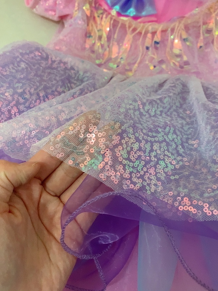 [MTKO] Children Ballroom Clothing Sequined Modern Dance Dress Dance Costume Stage Wear Kids Girls Dance Wear Party Dresses ✬✫✩ ราคา  1,792 บาท*ส่งฟรี