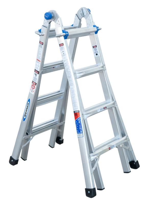 WERNER 17 STEP ALUMINUM TELESCOPING LADDER MT-17