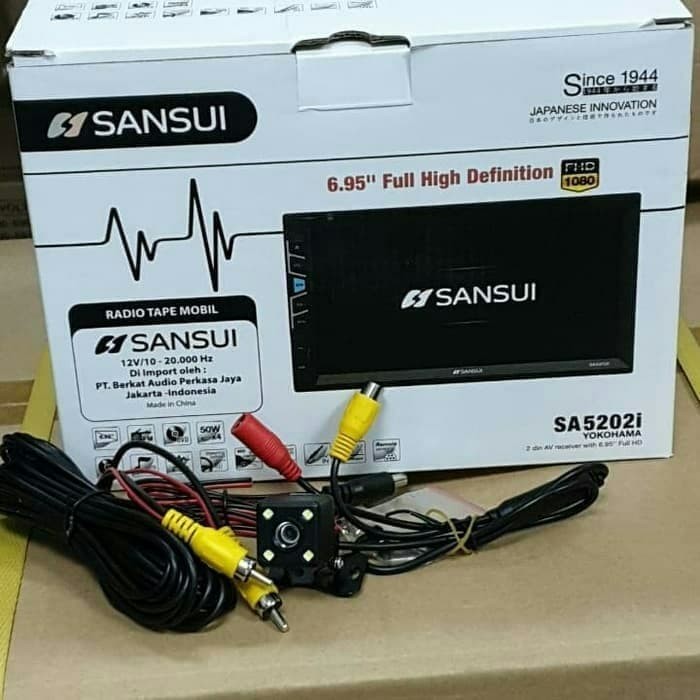PROMO- HEAD UNIT DOUBLE DIN + KAMERA MUNDUR SANSUI SA 5202I MOBIL UNIVERSAL - Elvoir Store Harga 1,574,000 rupiah*Gratis Ongkir