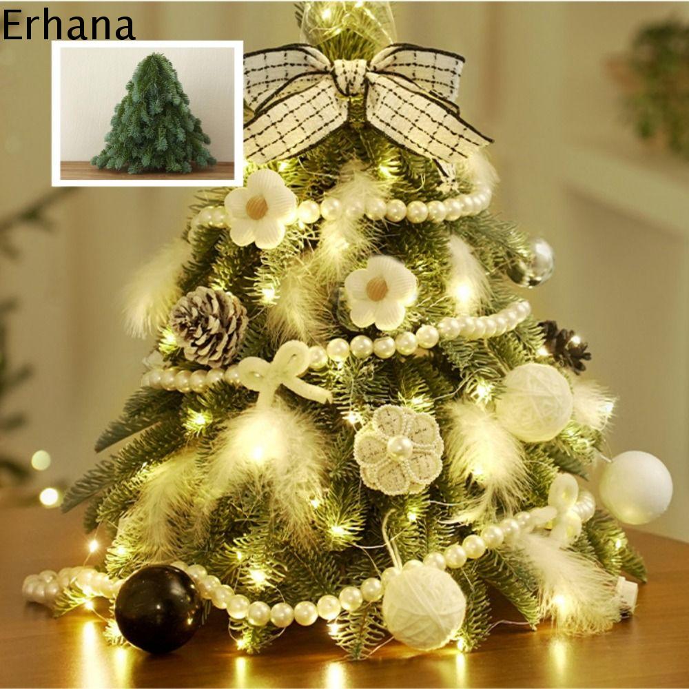 ERHANA Thủ công Cây giáng sinh nhỏ Ổn định Hình tháp Trang trí Giáng sinh Trang trí để bàn Đạo cụ tiệc tùng Cây thông tuyết mini Khách sạn