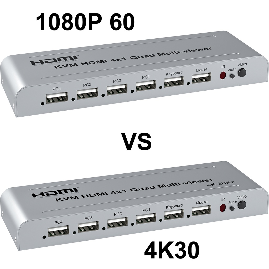 4K 30Hz USB KVM 4x1 HDMI Quad Multi-viewer Vs 1080p 60hz 4x1 HDMI Multiviewer 4 In 1 Out Seamless Switcher for PS4 Camera Laptop PC To TV Monitor 2 3 4 Screen Divider Dual Display Presyo  2,230 Piso*Libreng Shipping