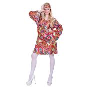 70s Floral Dress with Headband, Hippie Costume for Women