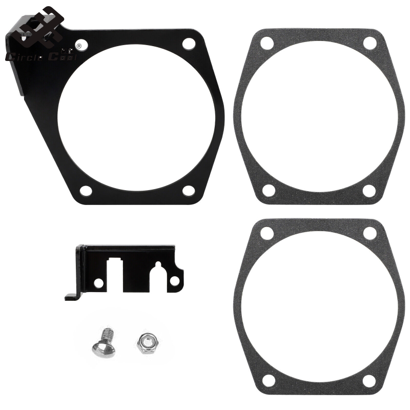 Vòng tròn mát Dây cáp bướm ga khung với bộ đệm Tương thích cho LS LS2 LS3 LS6 4 bu lông nạp động cơ 92-102mm Dây cáp bướm ga khung