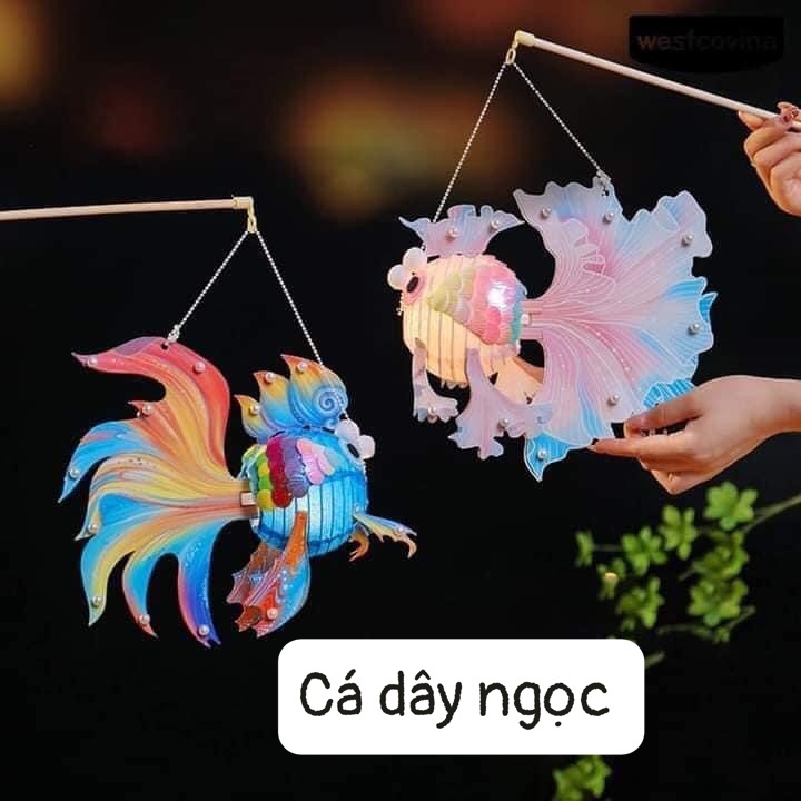 [HOT 2024] Lồng Đèn Cá Chép Lồng đèn Thỏ Ngọc Đèn lồng Trung Thu trang trí hình cá chép thỏ hồng tra