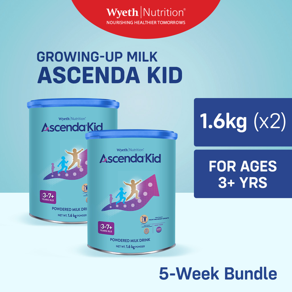 ASCENDA KID Four Growing-Up Milk Powder for Children 3+ Years Old 3.2kg (1.6kg x2)