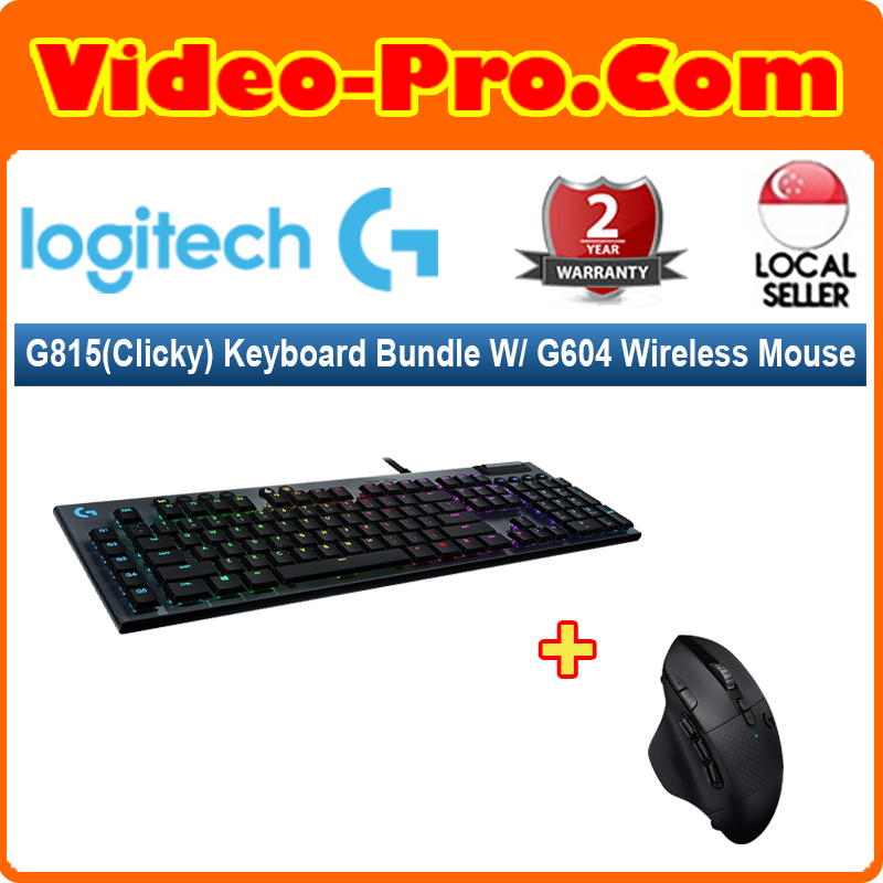 [Valentine 2-in-1 Bundle] Logitech G815 (Clicky) Keyboard (920-009224) Bundle With G604 Lightspeed Wireless Mouse (910-005651) Singapore