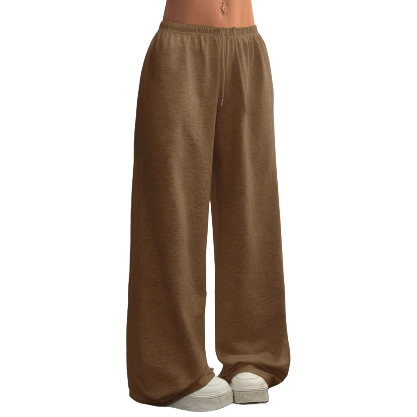 UHH High Waisted Sweatpants Women Sweatpants Women’s High Waisted Wide Leg Sweatpants Elastic Waistband with Drawstring Soft Breathable Stretchy Jogging Pants Casual Workout Activewear for Comfort - 2