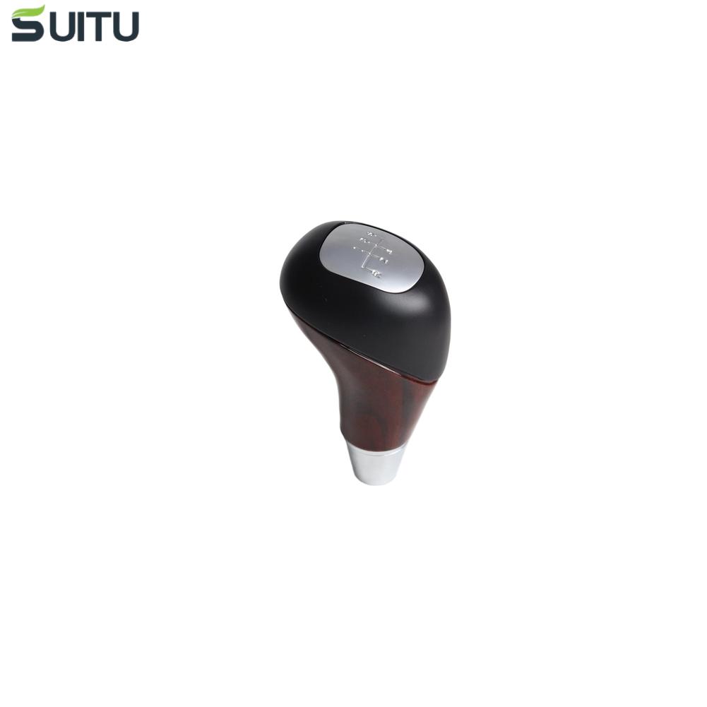 SUITU For Mercedes Compatible Shift Knob 5 6 Speed Wood Grain Finish ABS Leather ราคา 1,928 บาท*ส่งฟรี