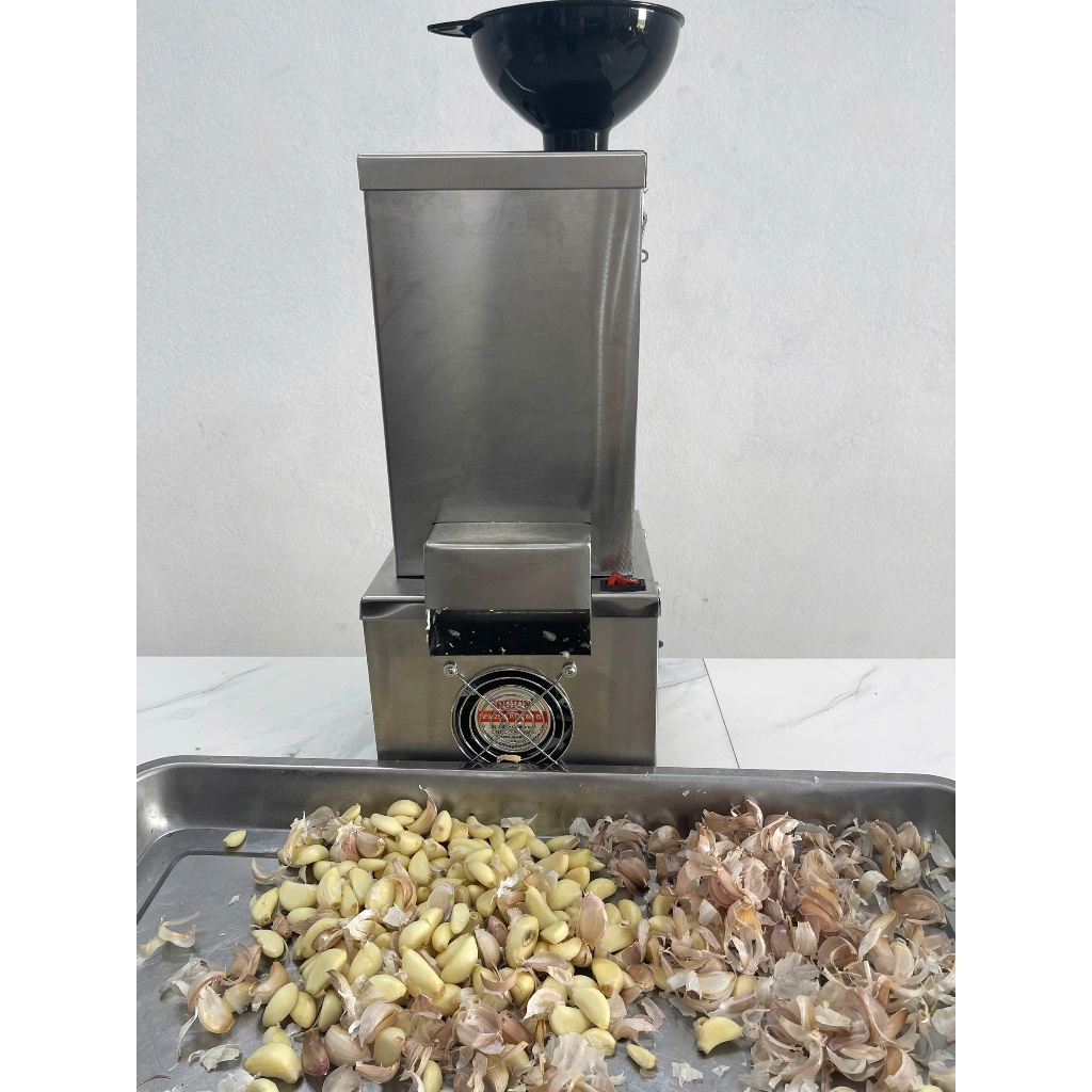 Máy bóc vỏ tỏi, vỏ hành chạy điện tự động với năng suất cao