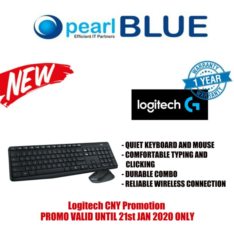 LOGITECH MK315 SILENT 920-009068 Quiet and durable wireless keyboard and mouse combo Singapore