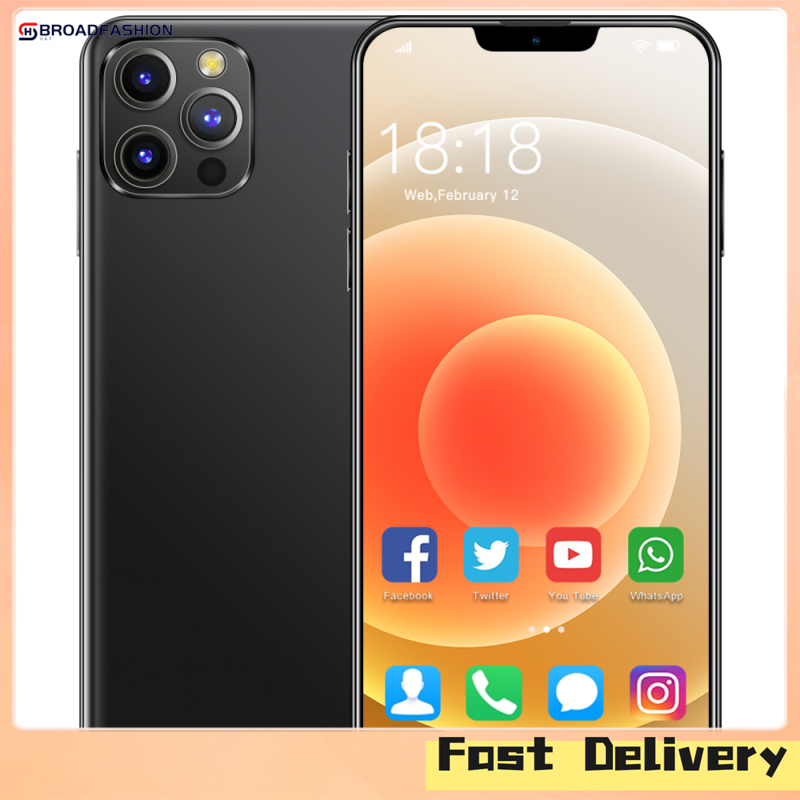 Broadfashion i12 Pro Max Smart Mobile Phone 12GB+512GB 6.7 Inches Screen Broader View Face Unlock ราคา 2,235 บาท*ส่งฟรี