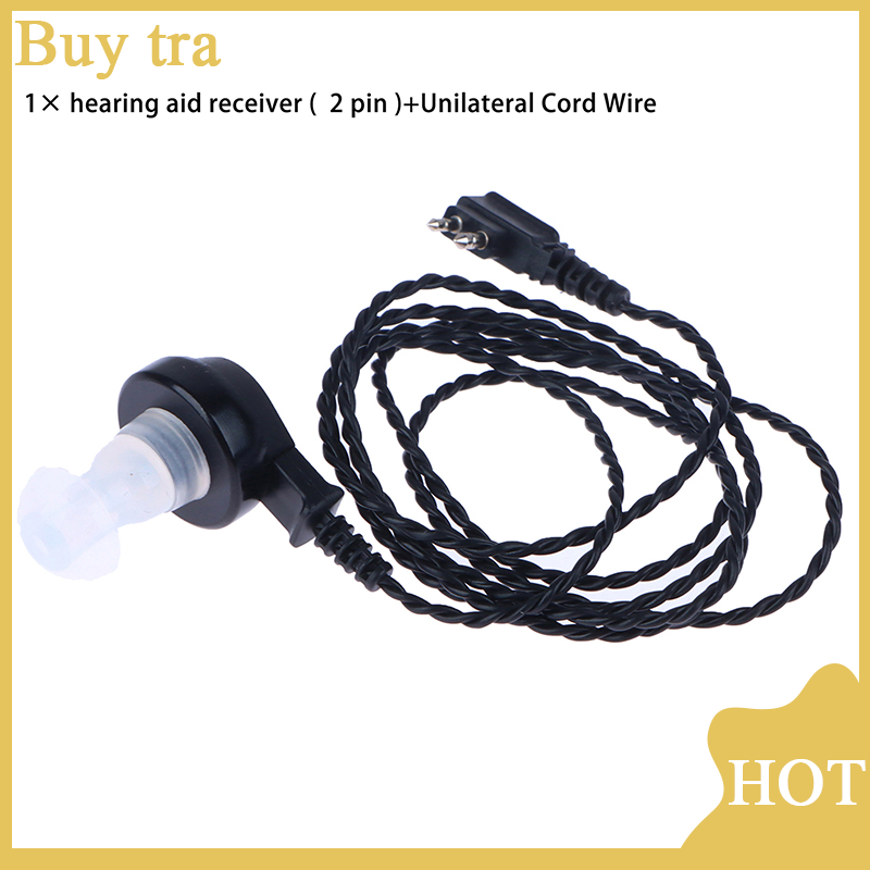 [Buytra] 1Pc Hearing Aid Unilateral Cord Wire+BTE Hearing Aid Receiver Amplifier Speaker ราคา 66 บาท*ส่งฟรี