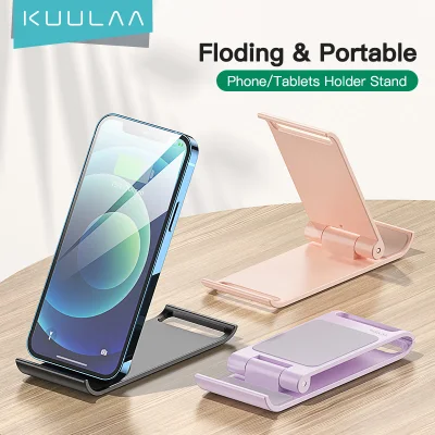 KUULAA Desktop Holder Tablet PC Mobile Phone Stand for iPad iPhone Samsung Xiaomi Portable Foldable Stand Plastic Bracket