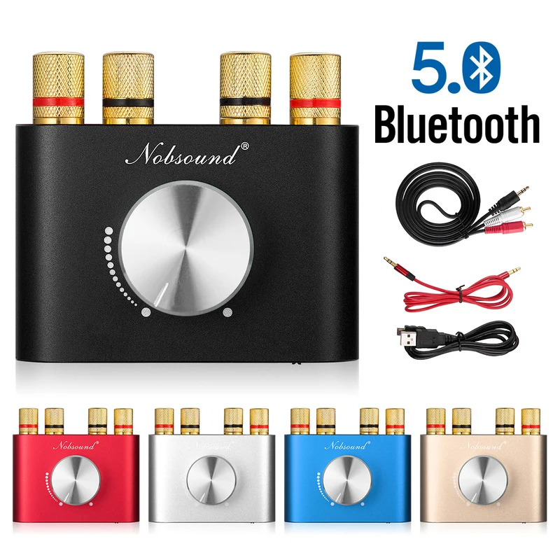 Nobsound  Bluetooth 5.0 Receiver Tpa3116 Khuếch Đại Kỹ Thuật Số Hifi Stereo Không Dây Âm Thanh Power Amp Cho Nhà/Xe