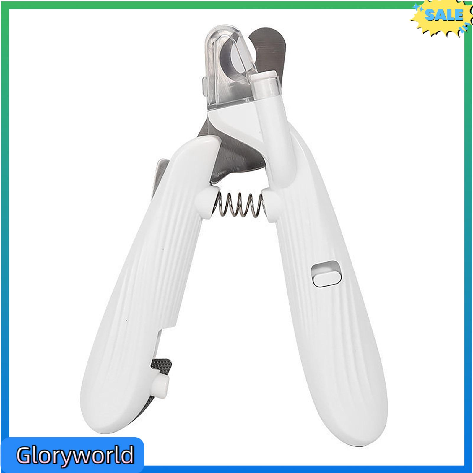 Gloryworld đèn kép móng thú cưng xén Ergonomic chó móng tay Tông đơ đèn LED móng thú cưng Tông đơ cho chó và mèo yên tĩnh nhanh chóng Máy mài móng với tấm chắn bùn Dụng cụ chải lông di động cho vật nuôi nhỏ đến lớn