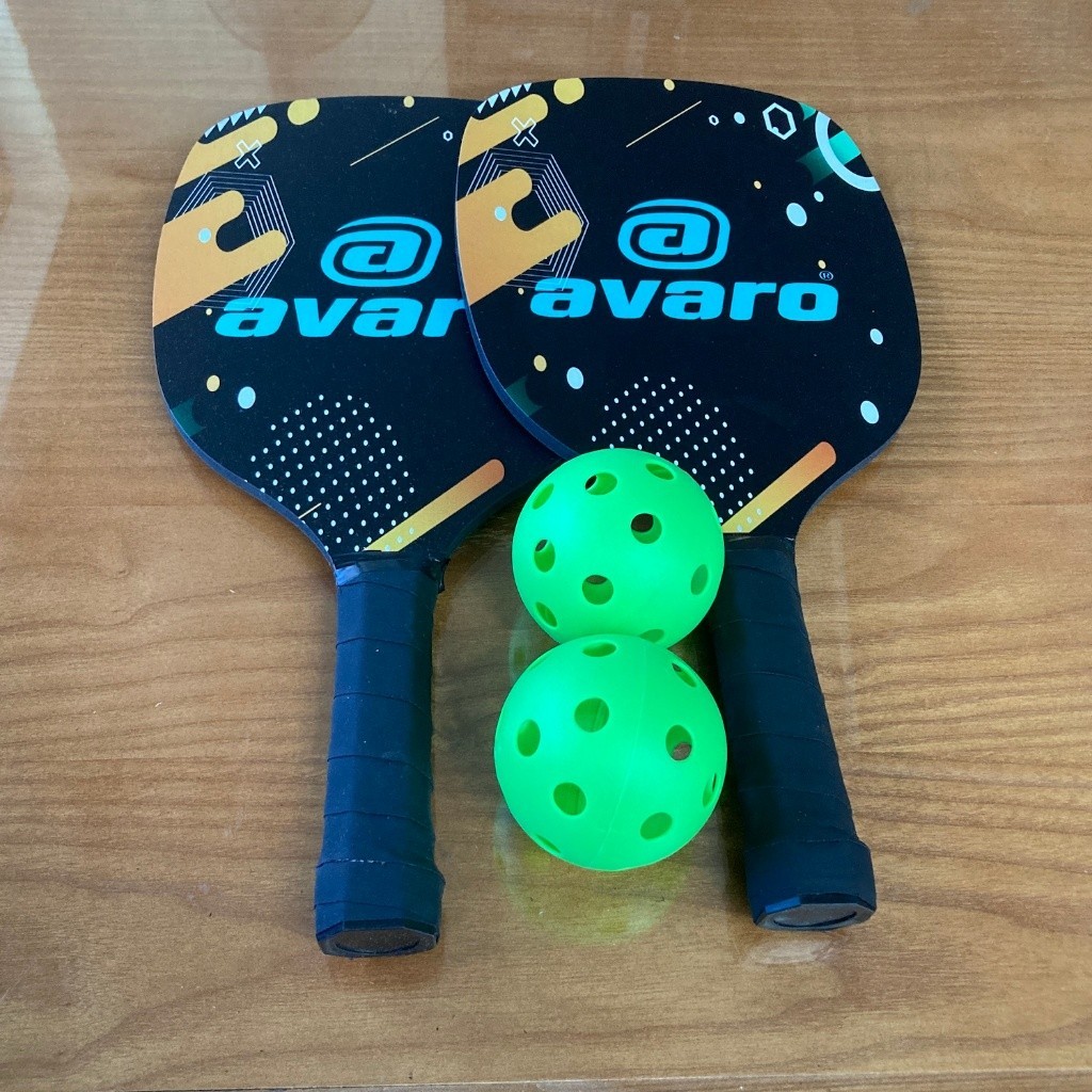 Bộ 2 Vợt Bóng Pickleball  Avaro tặng 2 Quả Bóng Pickleball Kèm túi Đựng -Pickleball Môn thể thao dễ chơi nhất