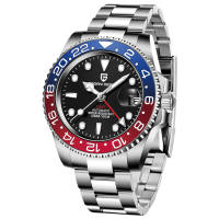 PAGANI DESIGN New GMT Automatic Wristwatch Stainless Steel 100M Waterproof Men Watch Top Brand 40mm Mechanical Watch Men PD-1662