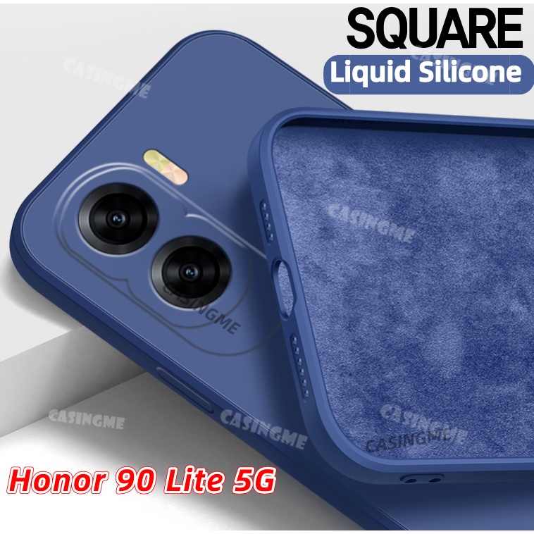 Original Square Silicon Cover Honor 90 Lite Case Honor 90 Light Cover Funda  Honor 90 Lite Magnetic Shockproof Bumper Stand Case