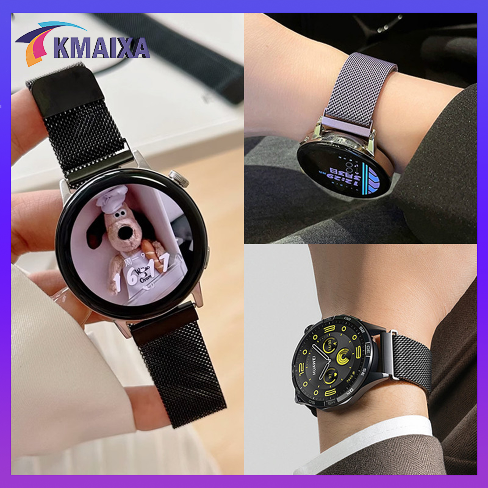  Milan dây đeo hình vòng cho Samsung Galaxy xem FE 7 6 5 4 44mm 40mm 6 cổ điển 4 cổ điển hoạt động 2 bánh S3 S2 S4 thép không gỉ kim loại 20mm 22mm dây đeo tháo nhanh tali mứt tangan smartwatch cho đồng hồ Huawei GT 5 4 3 2 2E cho Amazfit cho đồng hồ Xiaom 