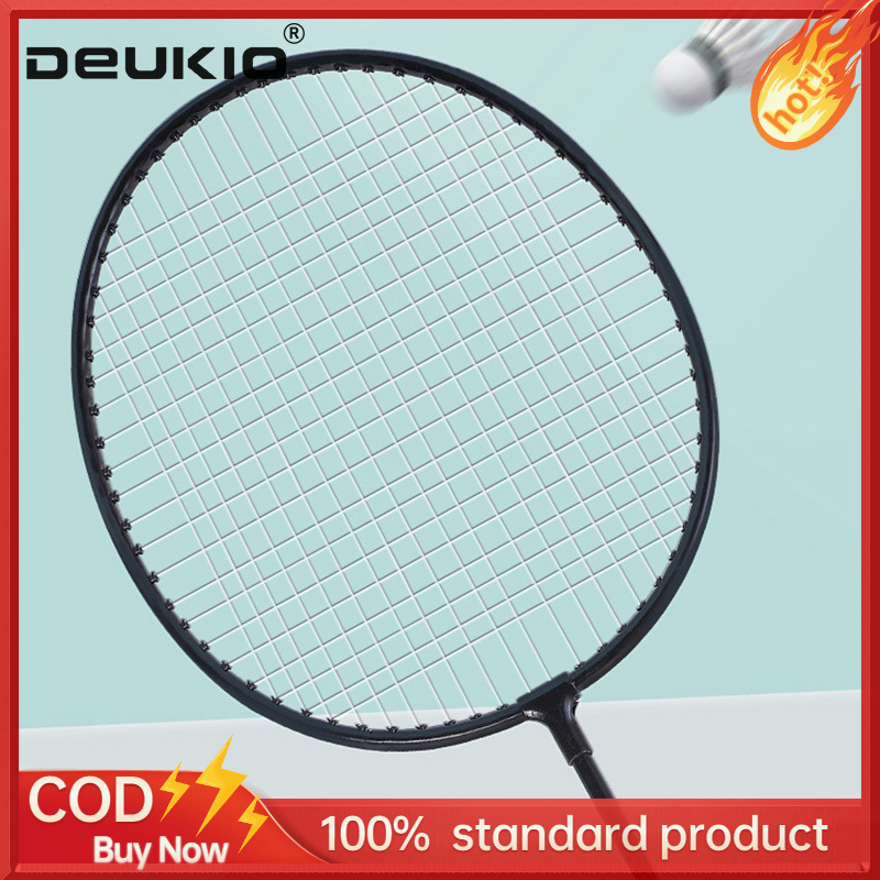 DEUKIO Split ferroalloy adult badminton racket manufacturers wholesale durable double racket ราคา 167 บาท*ส่งฟรี