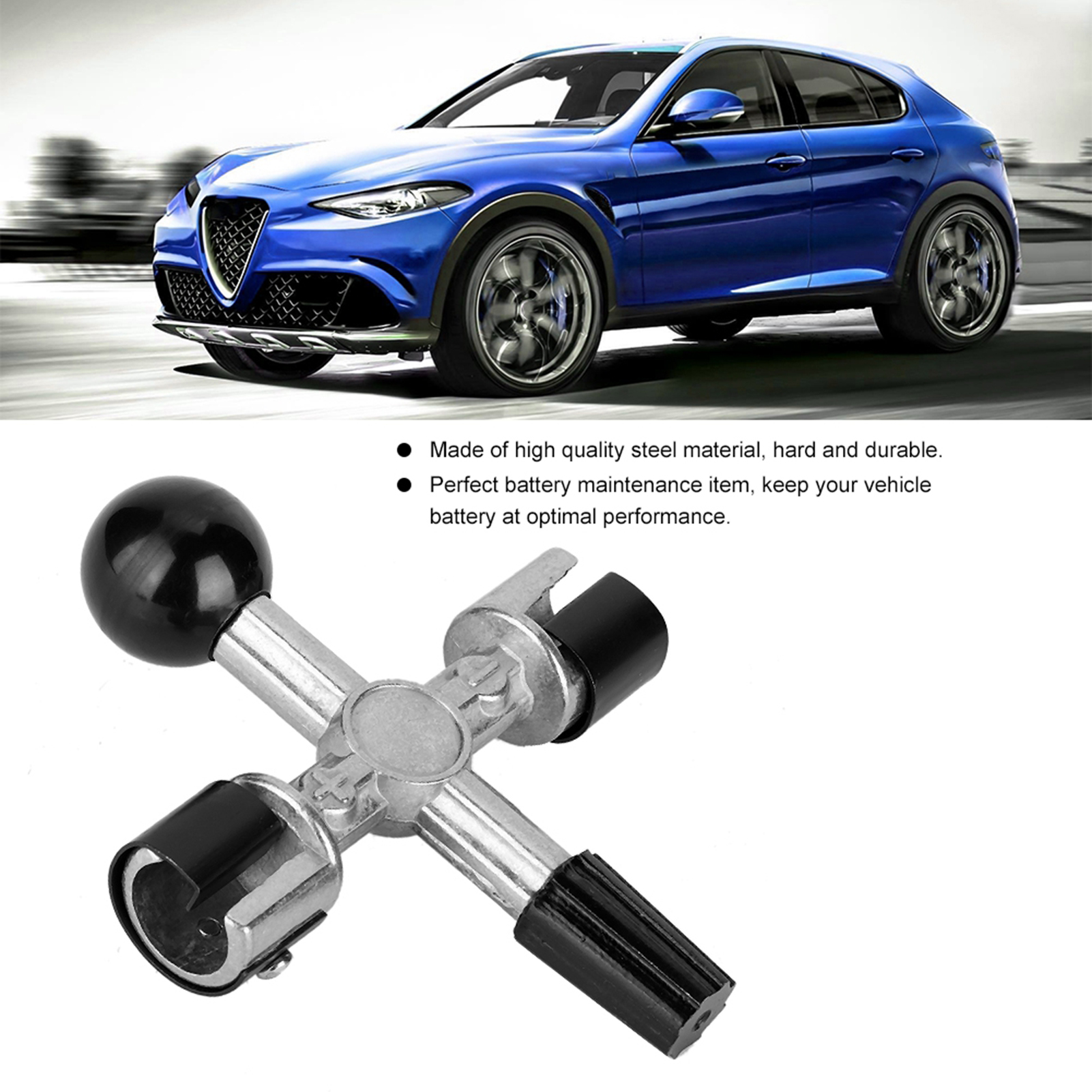 Máy đầu nối dẫn nguồn điện bụi Aramox 4 chiều kết cấu thép dụng cụ bảo trì ô tô cho các trụ và vấu Pin