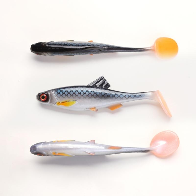 14Cm 20.3Cm Mềm Bơi Lures T Đuôi Mồi, chìm chậm Lures mồi câu mềm Swimbaits Mô Phỏng Mồi Với T Hình Dạng Đuôi