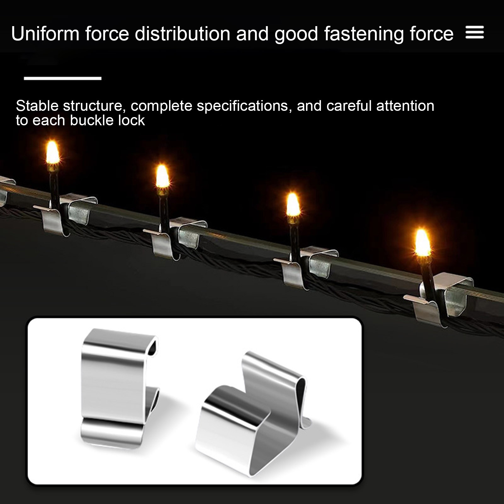 Outdoor Light Hook Christmas Light Hook 50pcs Christmas Light Gutter Hooks Easy Install Led Clips Xmas Roof Hangers Rustproof for Holiday Lights Buyer's