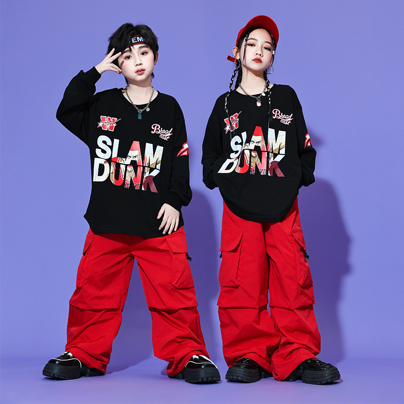 Trang Phục Thời Trang Hip-Hop Trẻ Em Áo Hoodie Thương Hiệu Thời Trang Bé Trai Hip Hop hiphop Bộ Tran