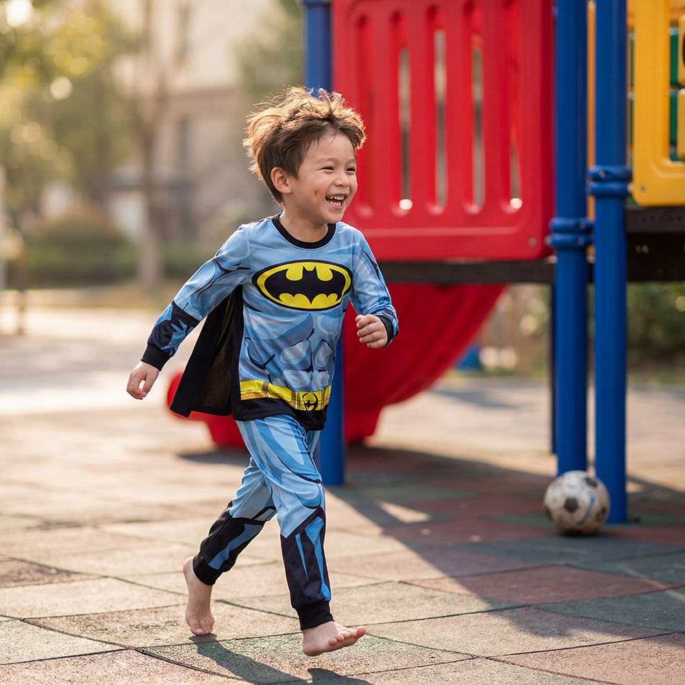 Baby Boy Clothes Set Cute Cartoon Marvel Superhero Batman Long Sleeve Outfits Cotton Toddler Kids Clothing Sets 1-7 Years