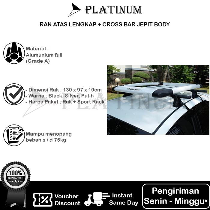 RAK ATAS ROOF RACK INNOVA PAKET LENGKAP + KAKI JEPIT BODI PLATINUM - The Car People Harga 1,826,000 rupiah*Gratis Ongkir