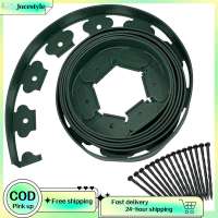 [Jocestyle Outdoor Mall]10M Garden Edging with 30Pcs Stakes Flexible Lawn Edging Kit No Dig Garden Border Edging for Garden Flower Beds and Lawn