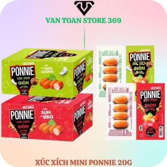 Xúc xích mini giòn ăn liền PONNIE gói 20g đủ vị