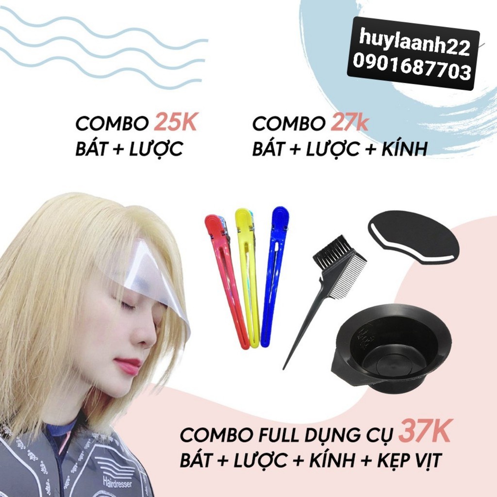 Dụng cụ nhuộm tóc cao cấp AZ008 chén pha thuốc nhuộm tóc