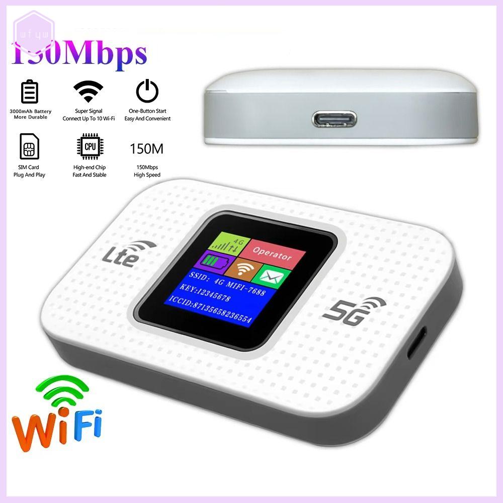 WFYW 150Mbps Bộ định tuyến điểm phát sóng 4G LTE Mini 3000mAh Điểm phát sóng di động bỏ túi Di động Thẻ SIM đa năng Bộ định tuyến internet không dây Du lịch trực tuyến