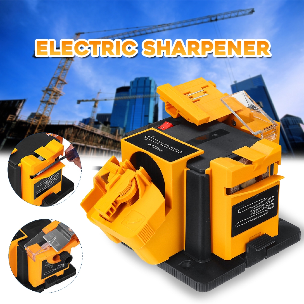 Mini Multifunctional Electric Sharpener Metal Grinder Knife Sharpener Drills Sharpening Machine Knives Scissors Grinding Tools 96W