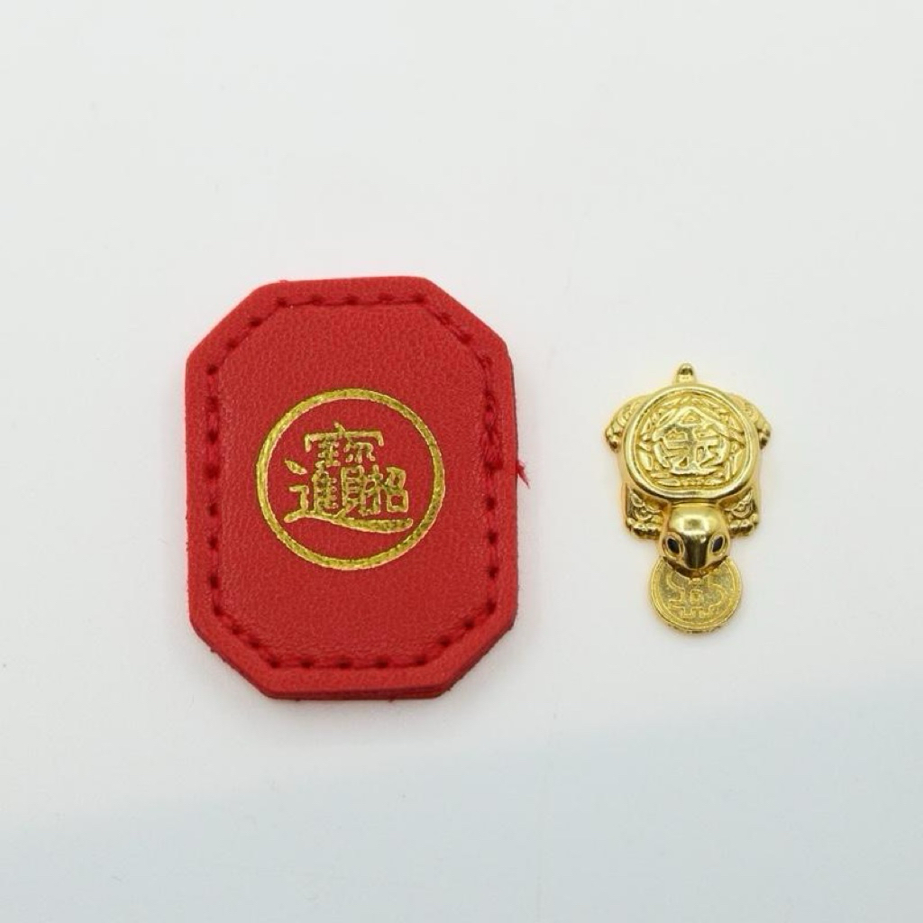 Ziyang Fengshui Lucky Turtle Wallet Charm Money-biting Turtle for Longevity Protection Financial Stability